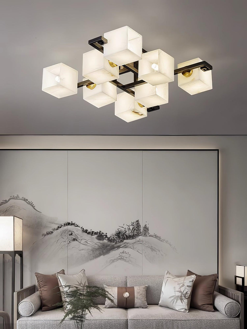 Finverenis Alabaster Ceiling Light-Moonnatur