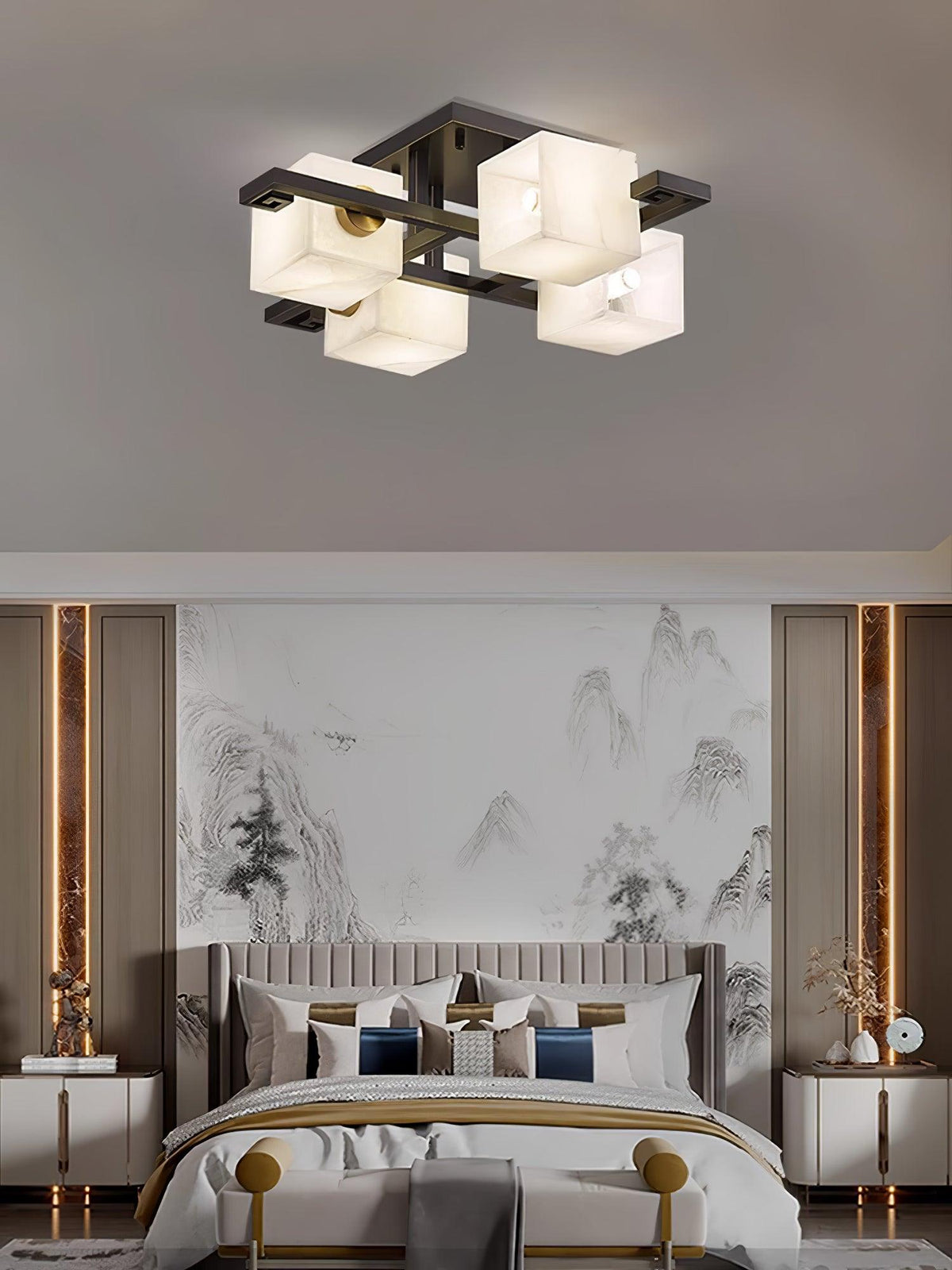 Finverenis Alabaster Ceiling Light-Moonnatur