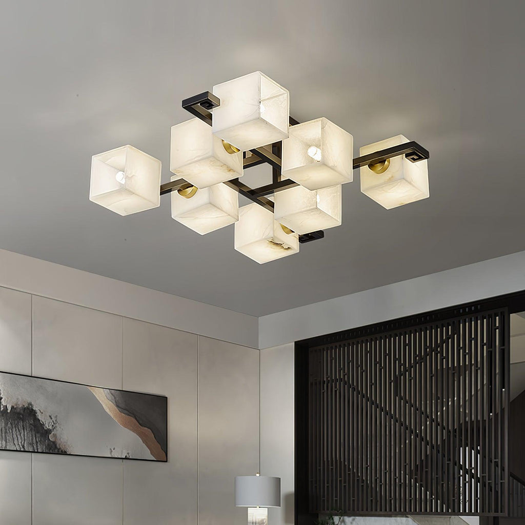 Finverenis Alabaster Ceiling Light-Moonnatur