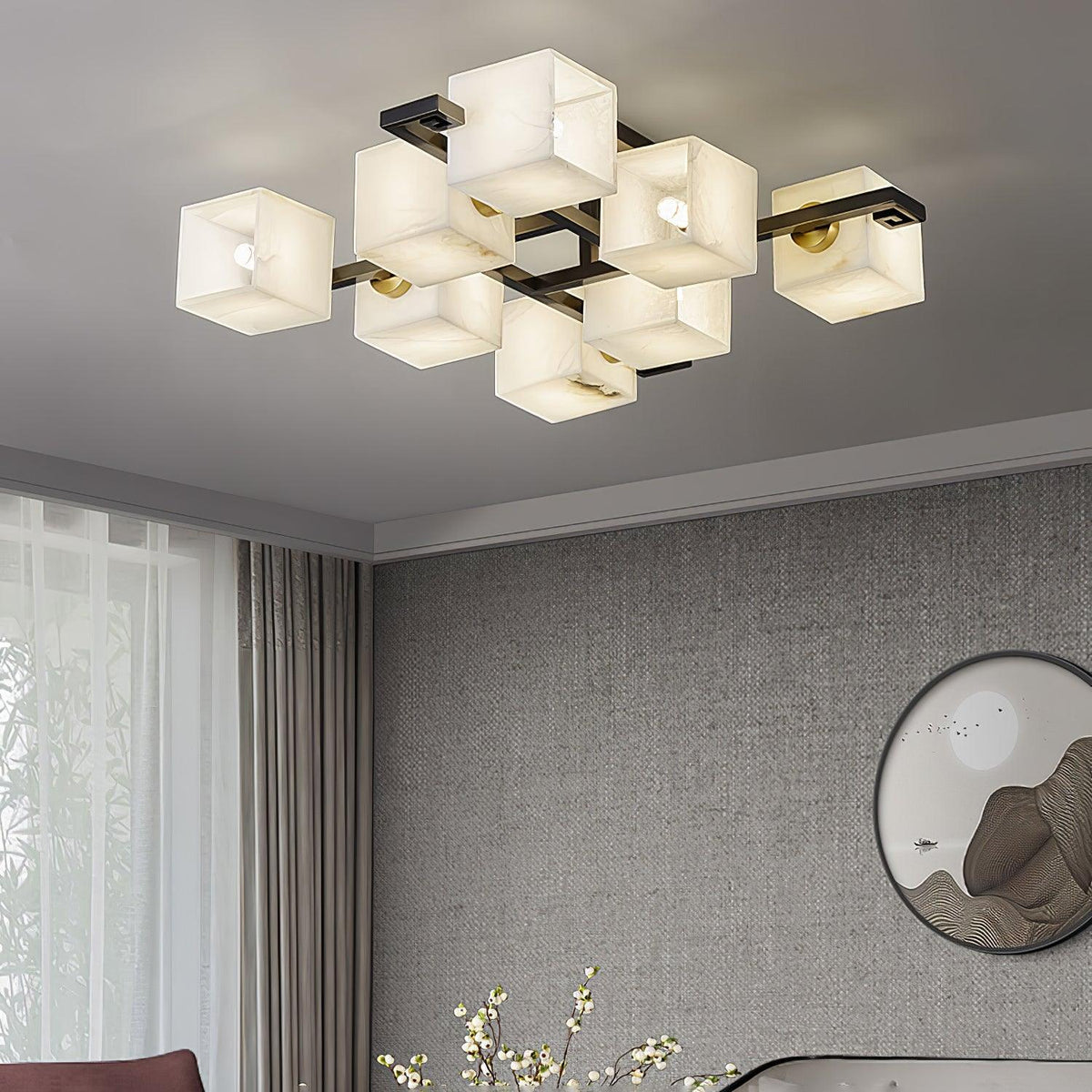 Finverenis Alabaster Ceiling Light-Moonnatur