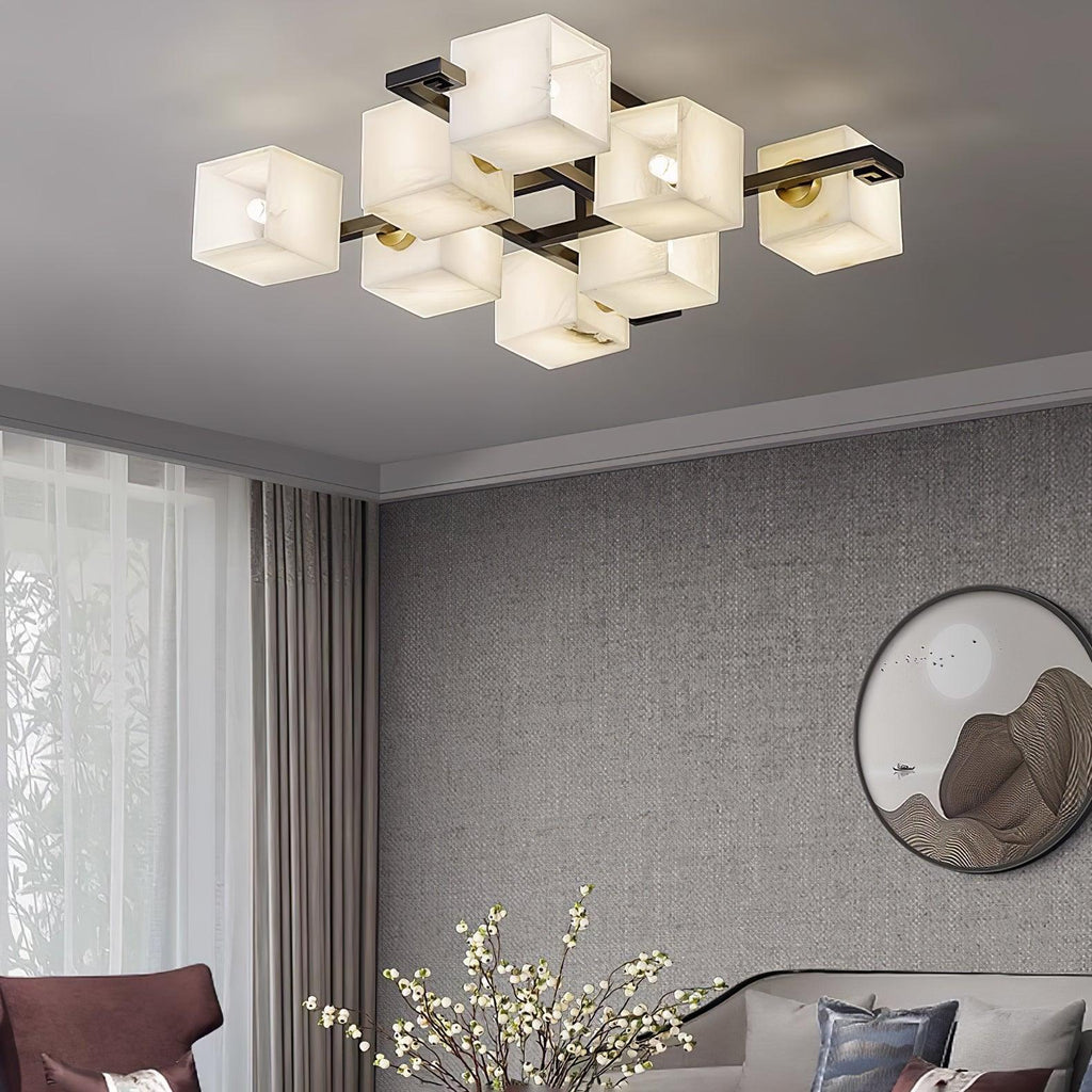 Finverenis Alabaster Ceiling Light-Moonnatur