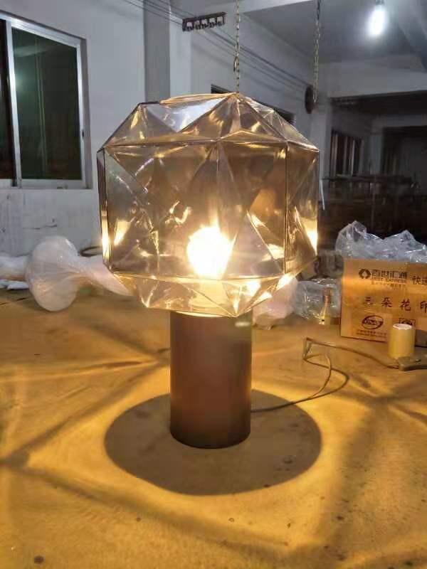 Umorelle Glass Table Lamp-Moonnatur