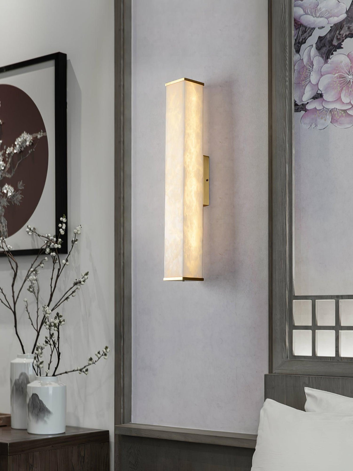 Whitenholm Alabaster Wall Light-Moonnatur