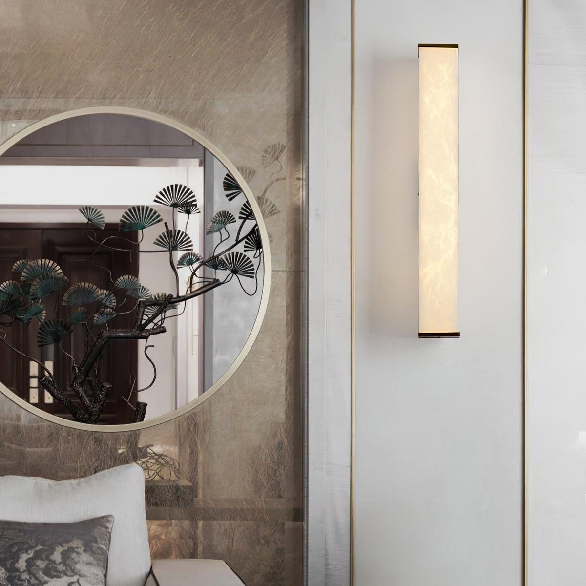 Whitenholm Alabaster Wall Light-Moonnatur