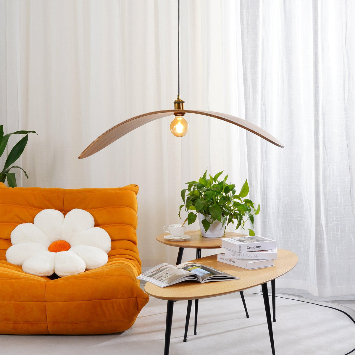 Elsenvale Wood Pendant Light-Moonnatur