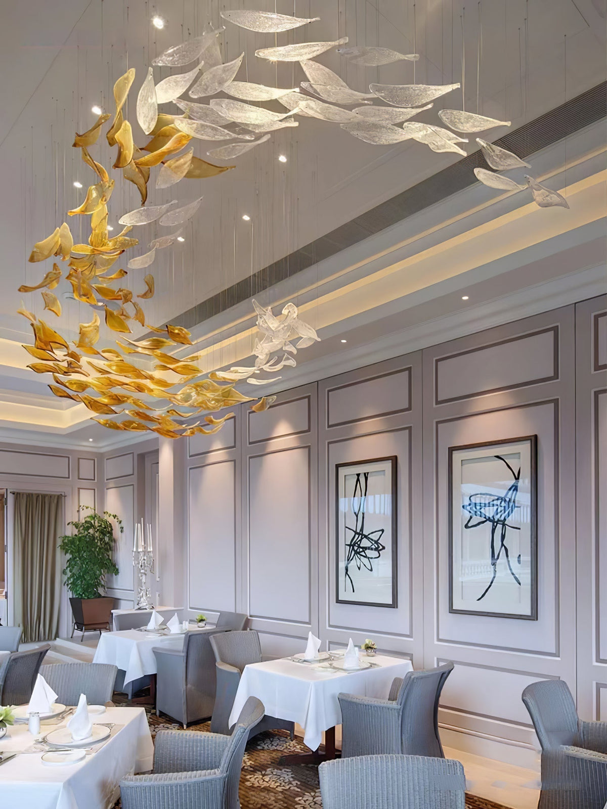 Hadrenia Glass Chandelier-Moonnatur
