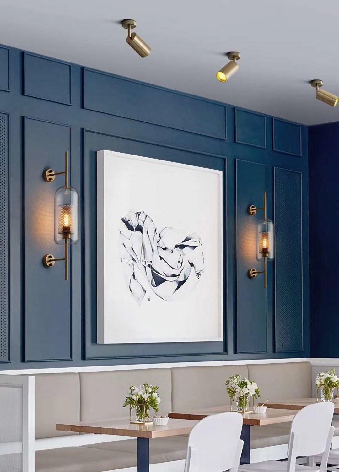 Zavelle Brass Spotlight Wall Light-Moonnatur