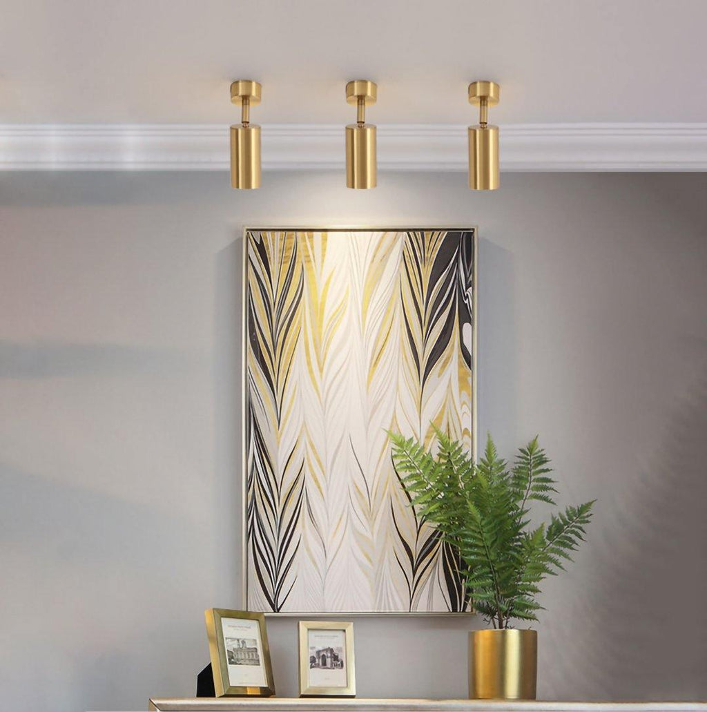 Zavelle Brass Spotlight Wall Light-Moonnatur