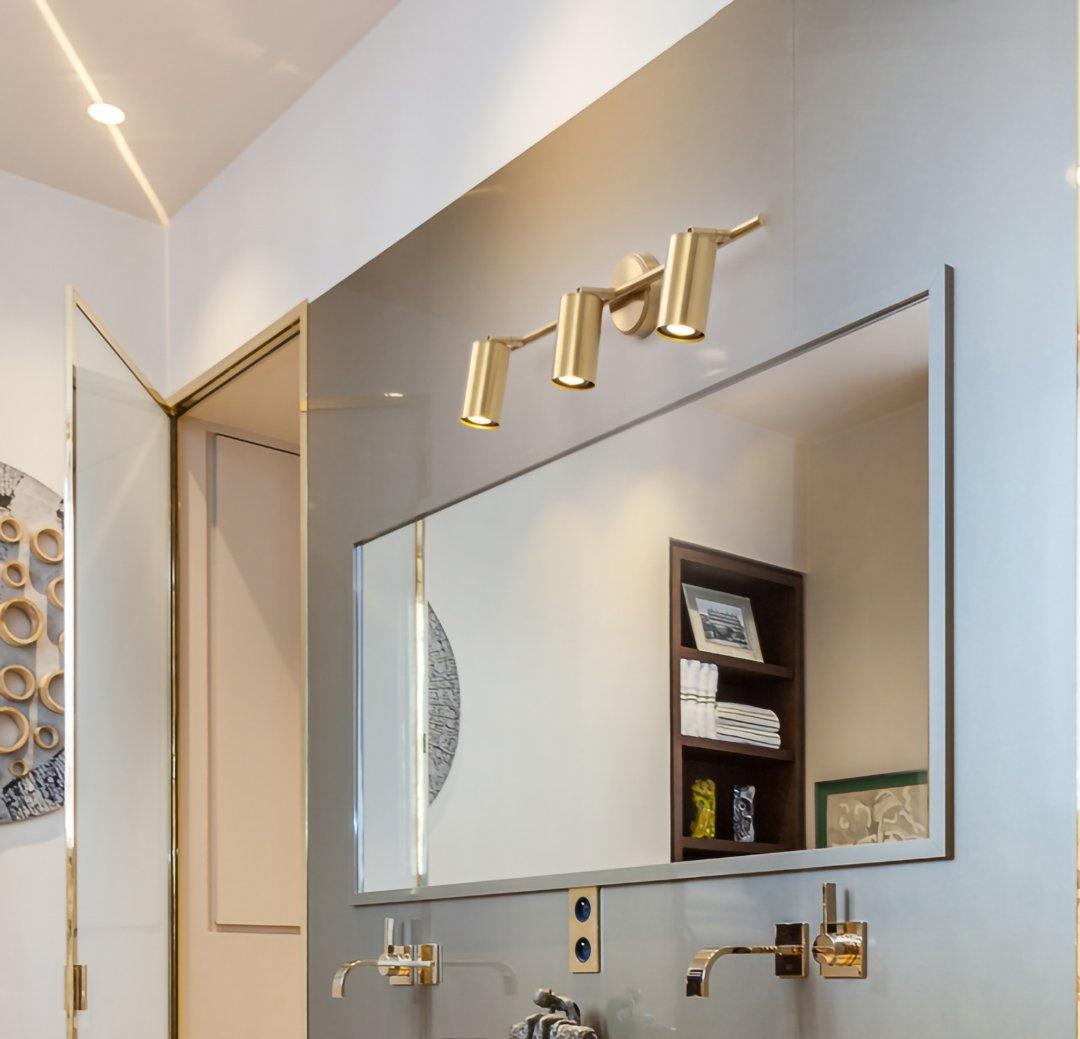Zavelle Brass Spotlight Wall Light-Moonnatur