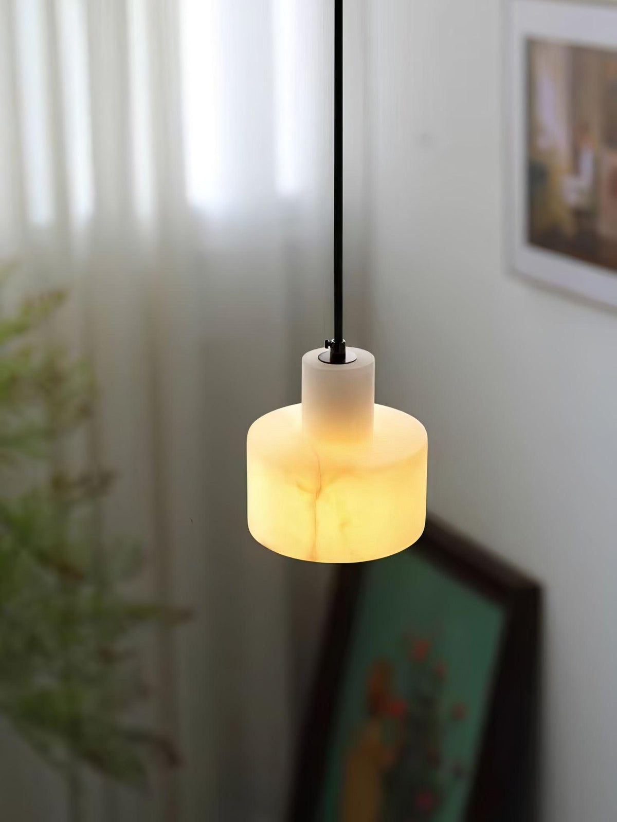 Caldenrose Alabaster Pendant Light-Moonnatur