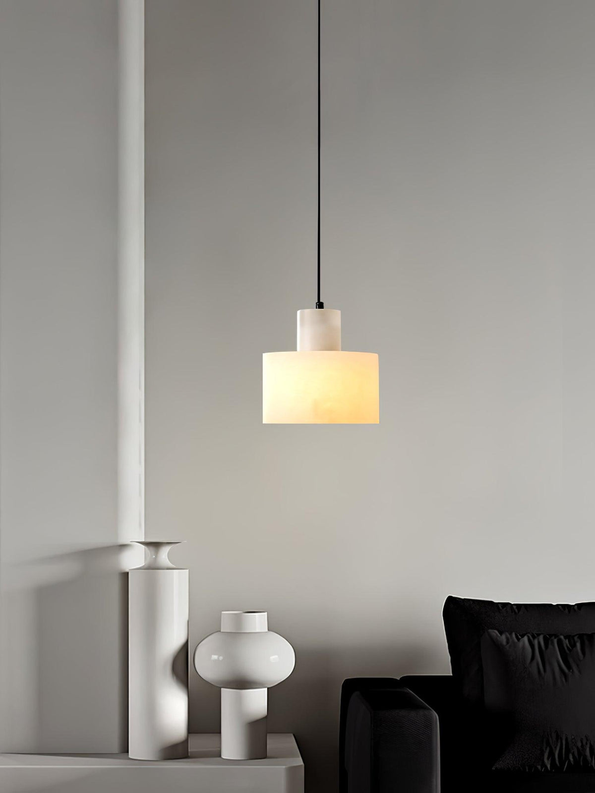 Caldenrose Alabaster Pendant Light-Moonnatur