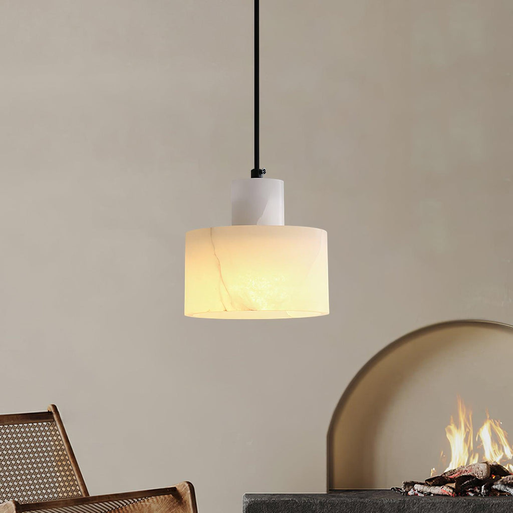 Caldenrose Alabaster Pendant Light-Moonnatur
