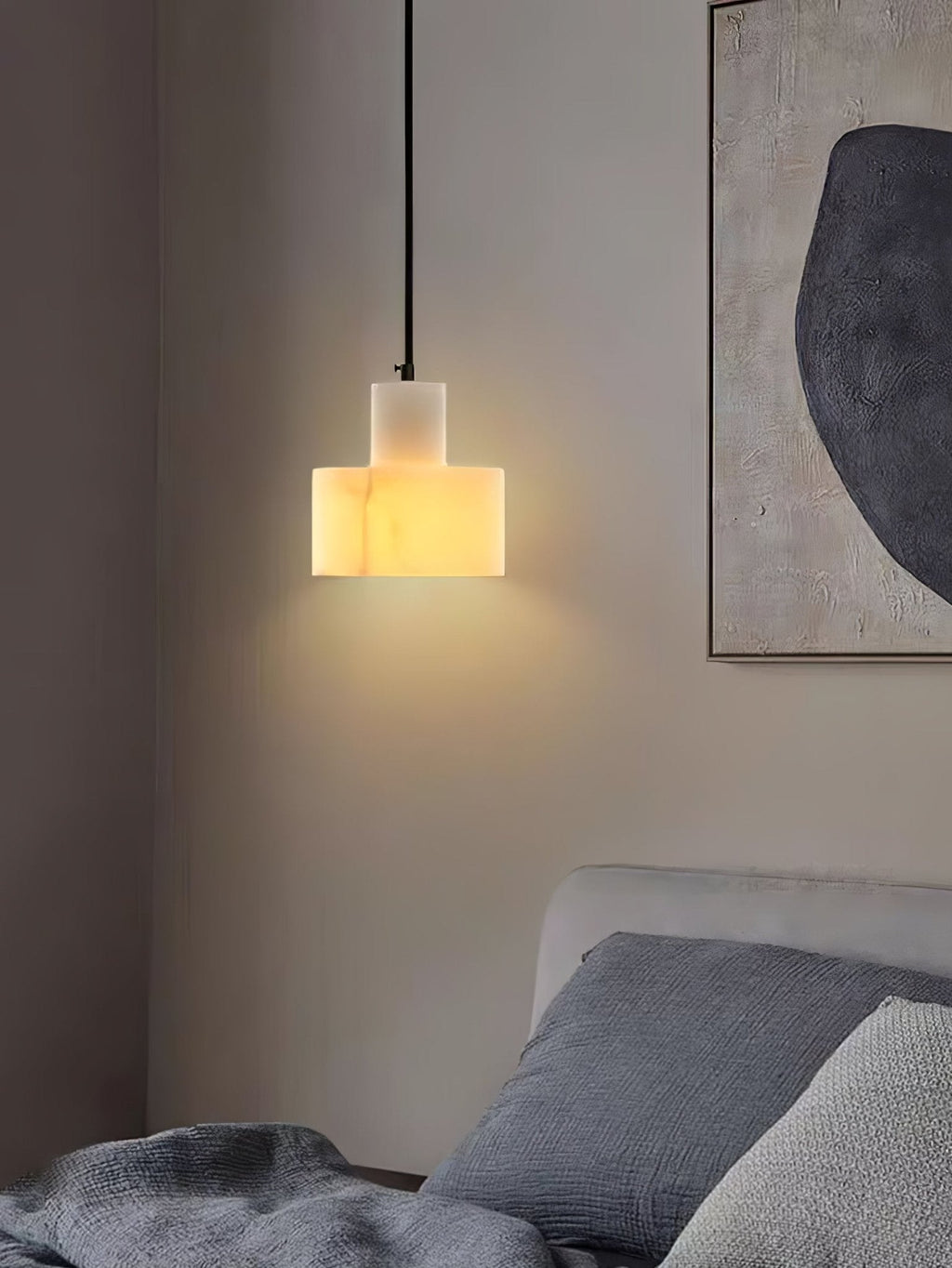 Caldenrose Alabaster Pendant Light-Moonnatur