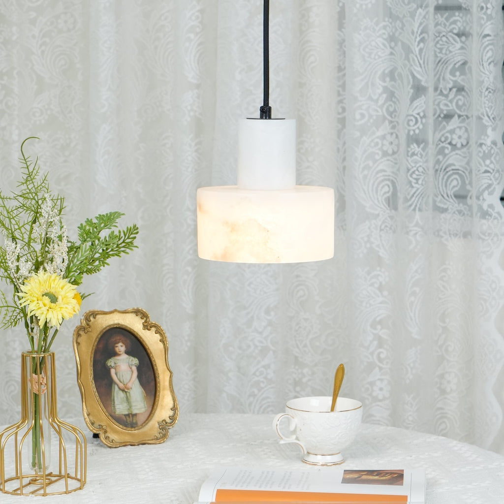 Caldenrose Alabaster Pendant Light-Moonnatur