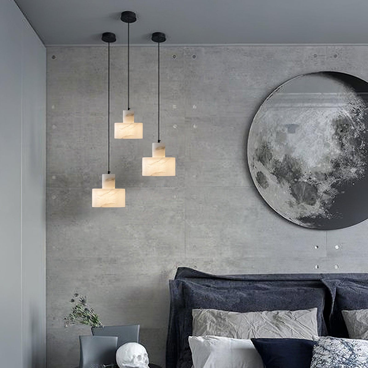 Caldenrose Alabaster Pendant Light-Moonnatur