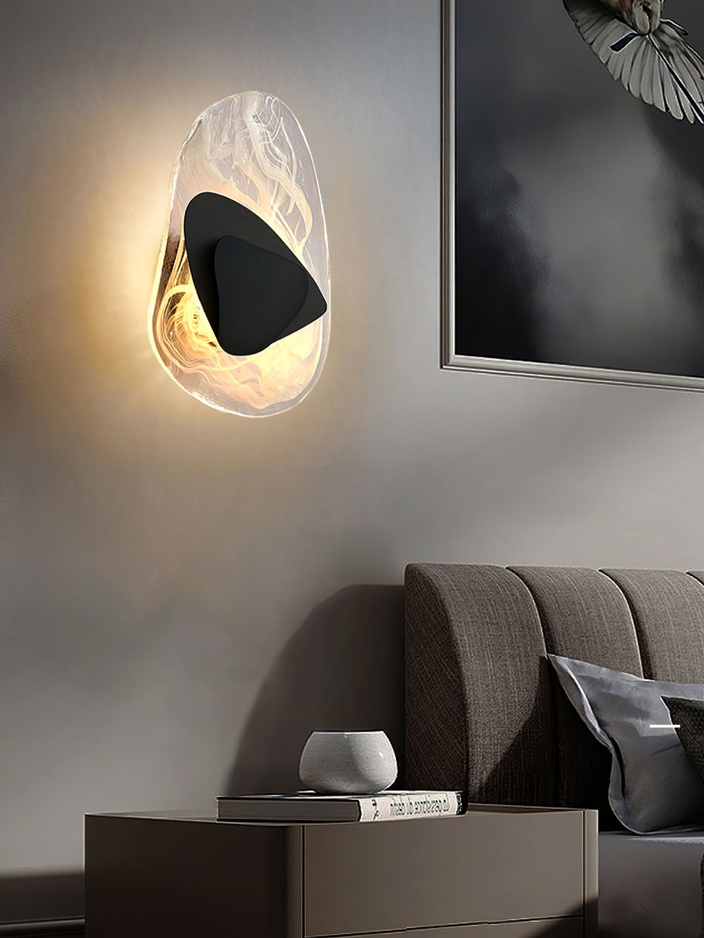 Kalvane Glass Wall Light-Moonnatur