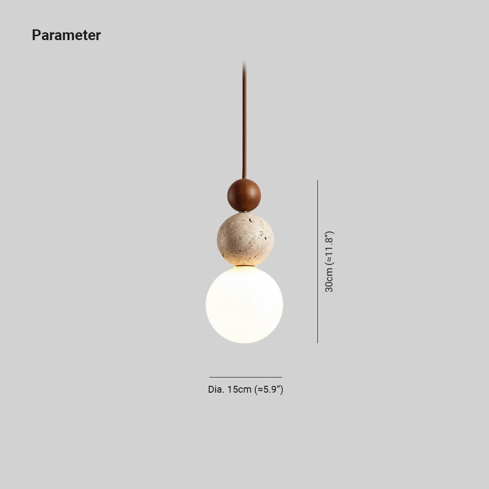 Veyrenbrook Travertine Pendant Light-Moonnatur