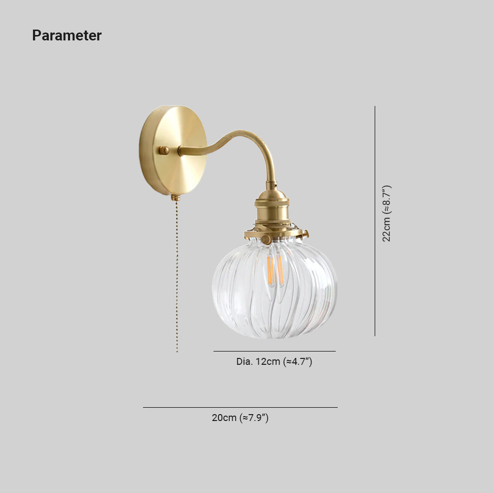 Lindelara Glass Wall Light-Moonnatur