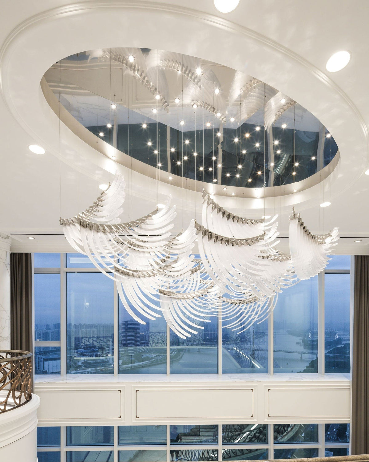 Orlenora Glass Chandelier-Moonnatur