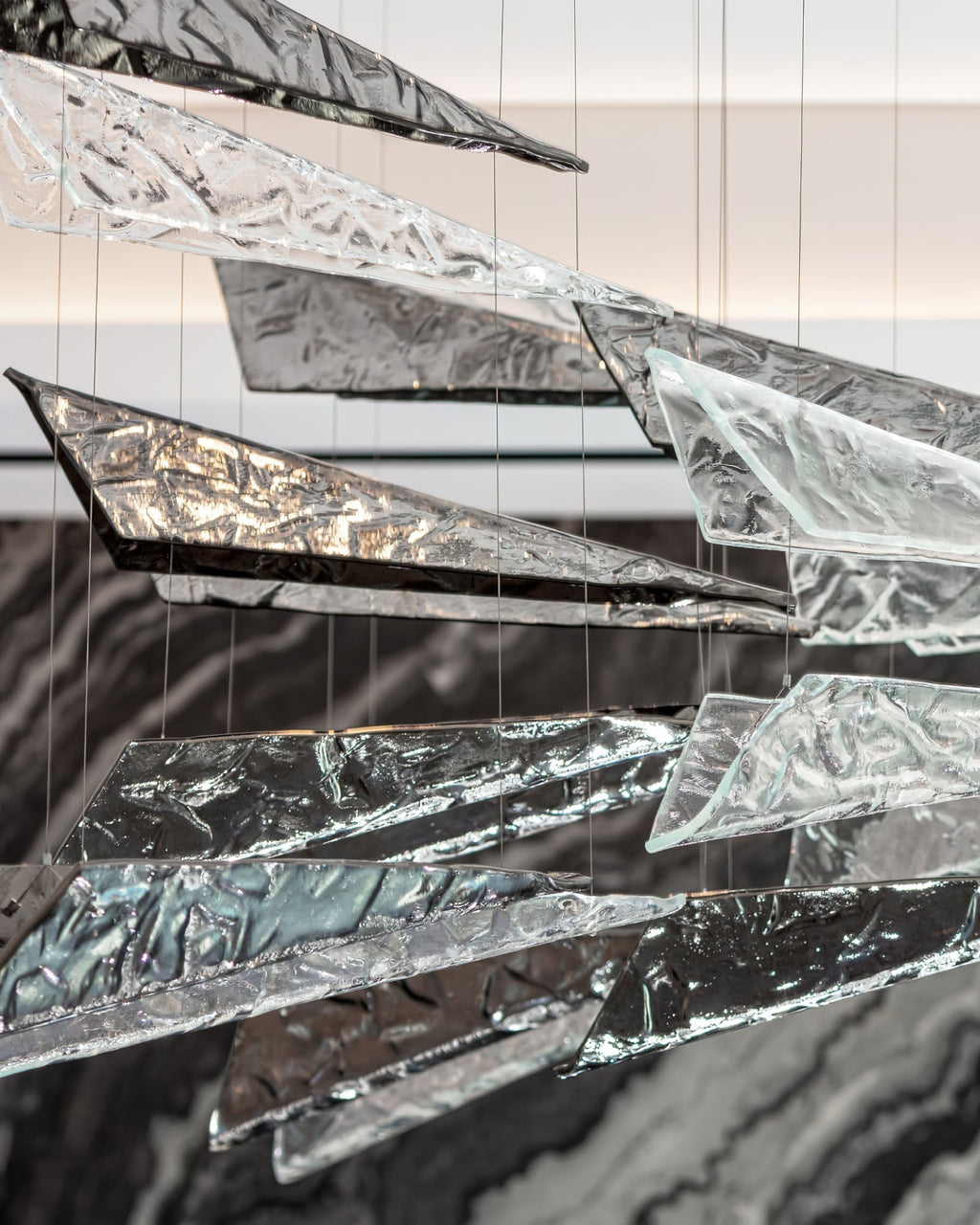 Talenina Glass Chandelier-Moonnatur