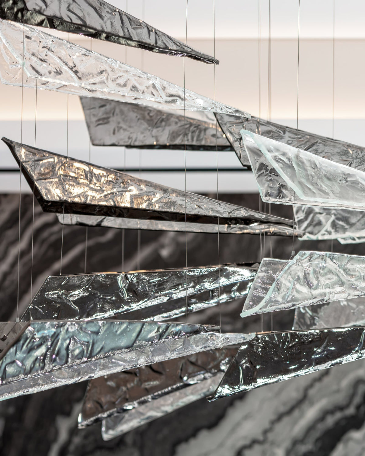Talenina Glass Chandelier-Moonnatur