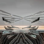 Talenina Glass Chandelier-Moonnatur
