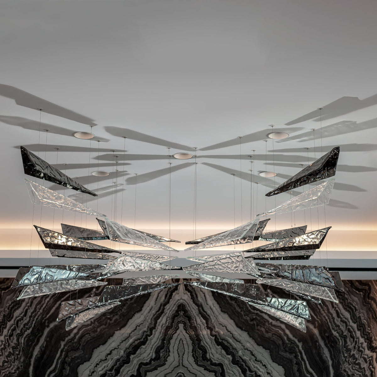 Talenina Glass Chandelier-Moonnatur