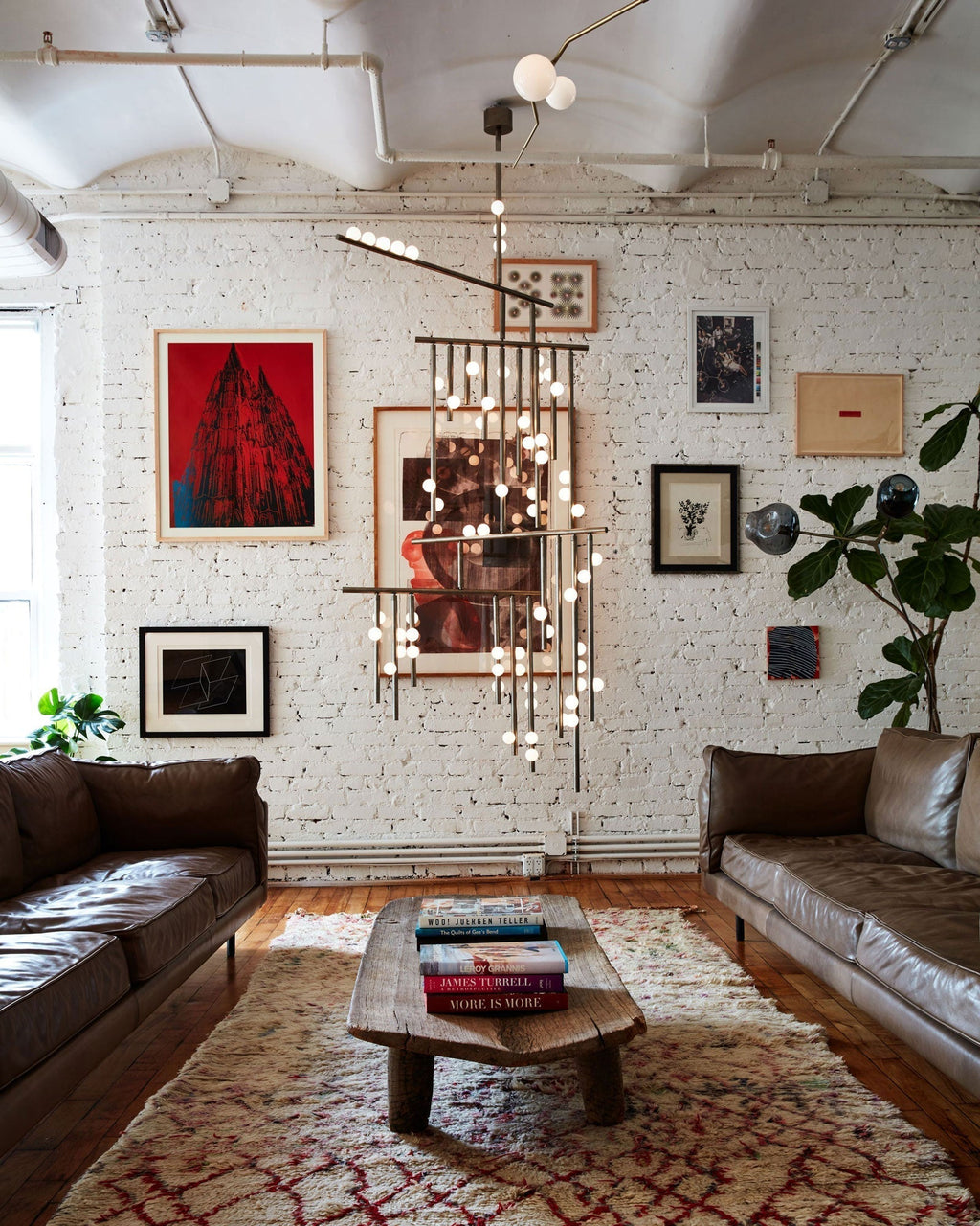 Ilvenaria Brass Chandelier-Moonnatur