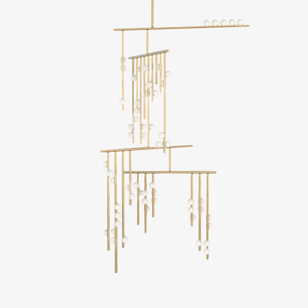 Ilvenaria Brass Chandelier-Moonnatur