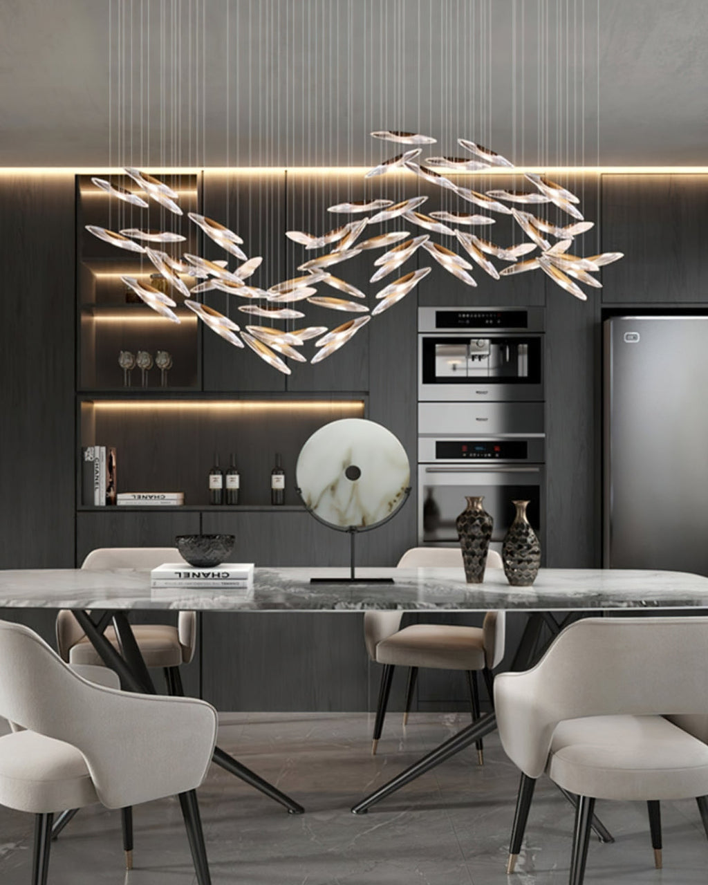Wrenia Glass Chandelier-Moonnatur
