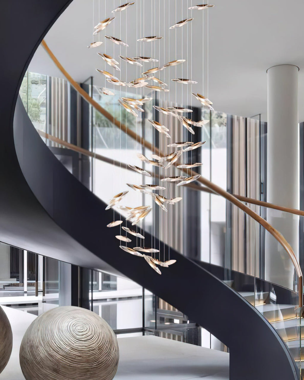 Wrenia Glass Chandelier-Moonnatur
