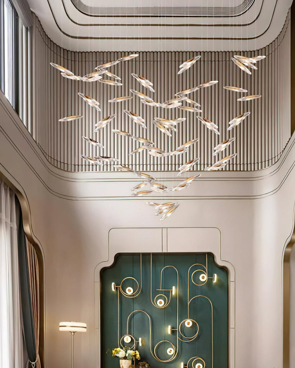 Wrenia Glass Chandelier-Moonnatur