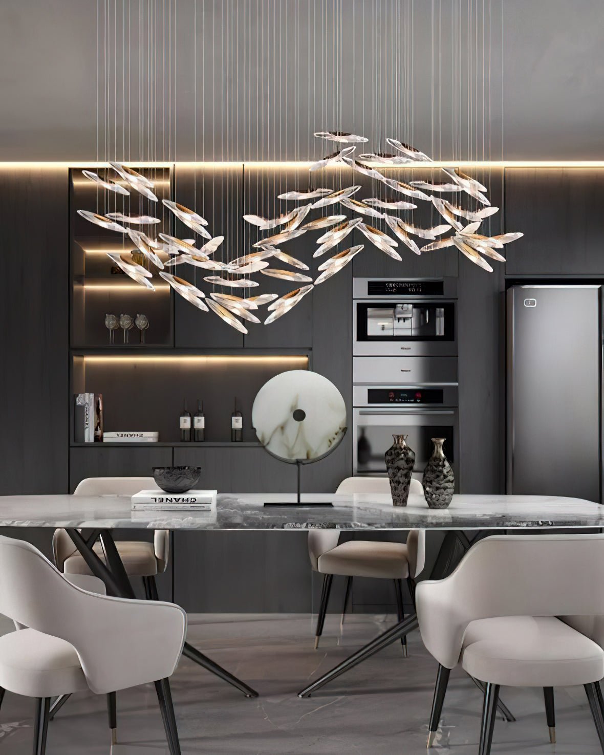 Wrenia Glass Chandelier-Moonnatur