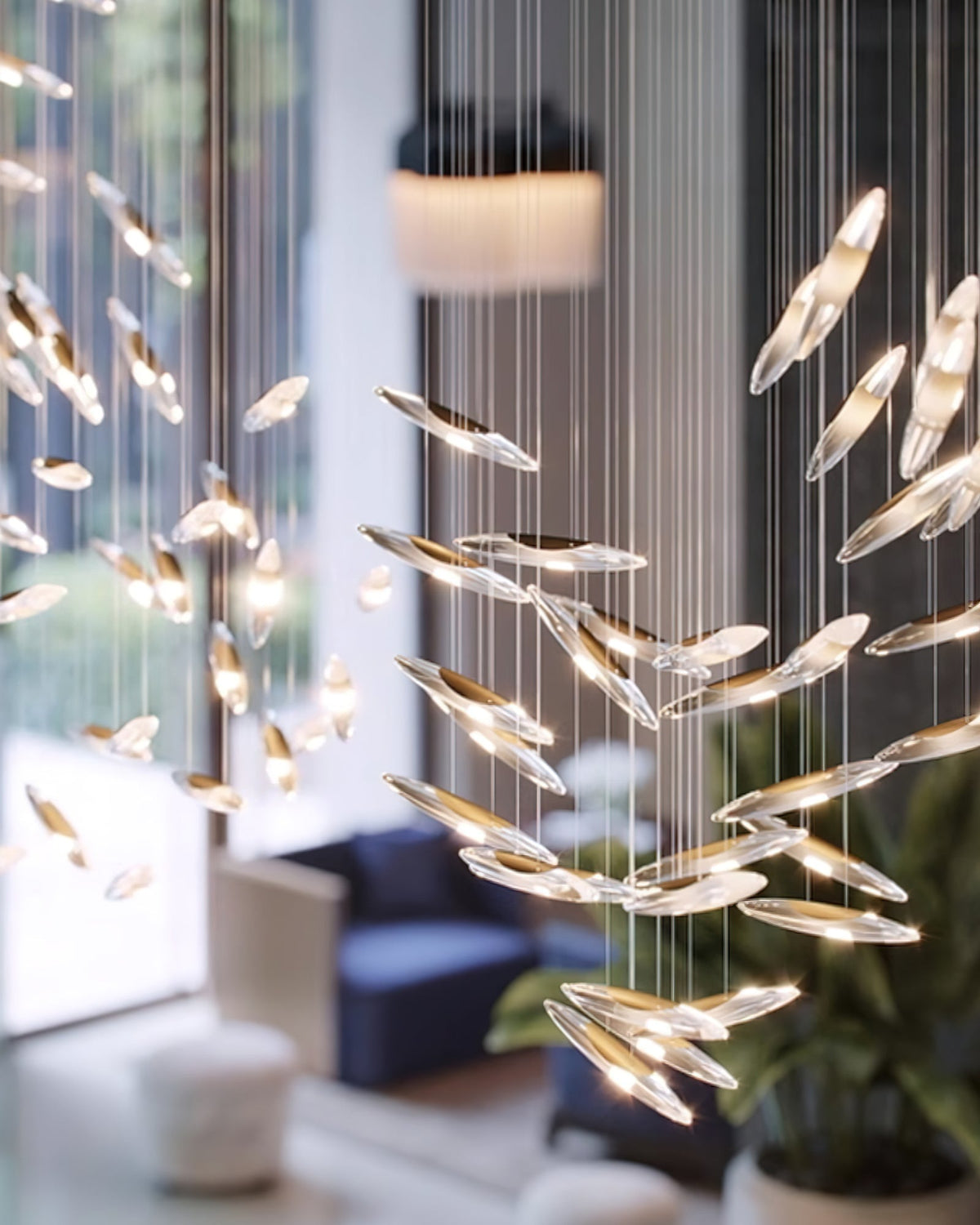 Wrenia Glass Chandelier-Moonnatur