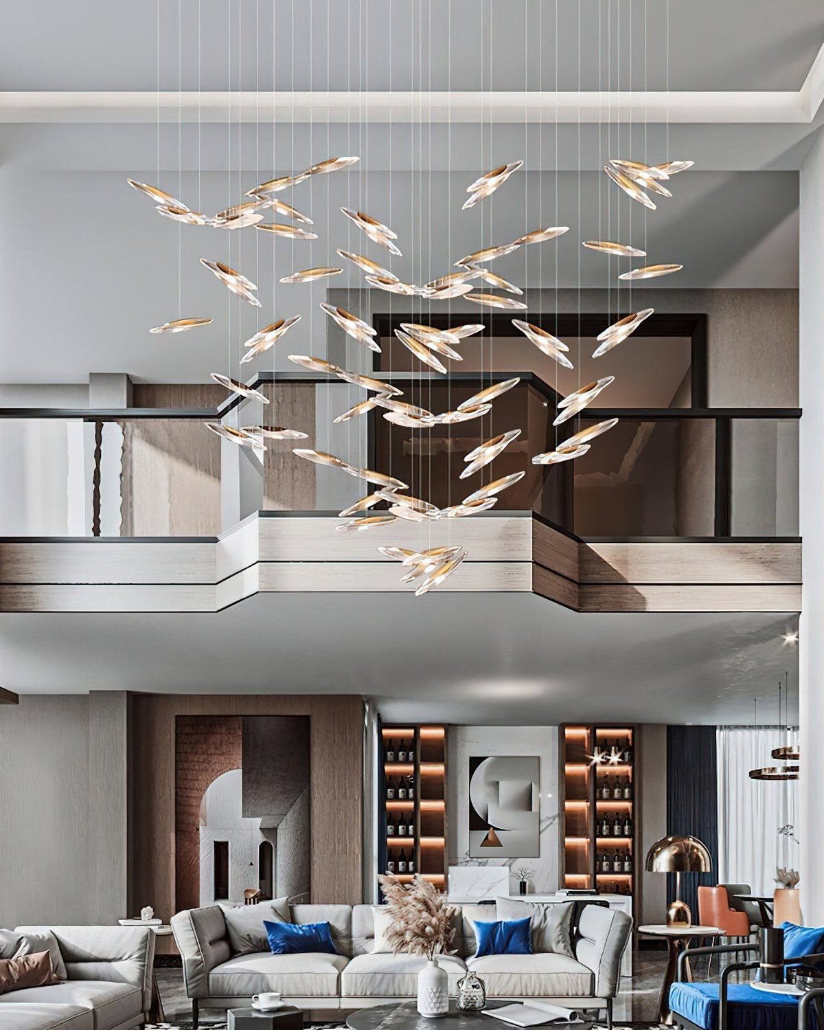 Wrenia Glass Chandelier-Moonnatur