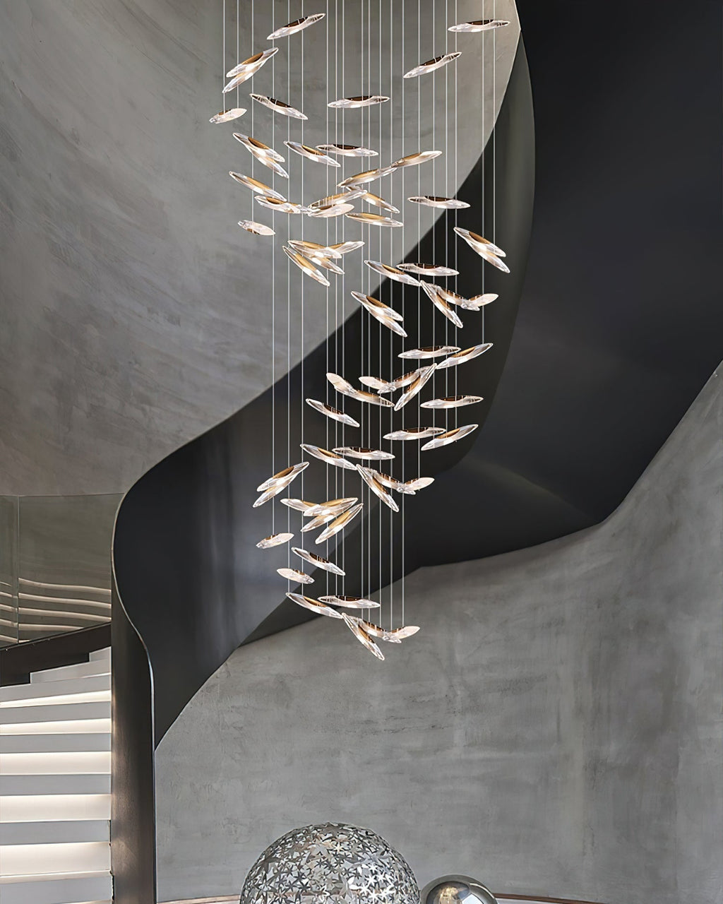 Wrenia Glass Chandelier-Moonnatur
