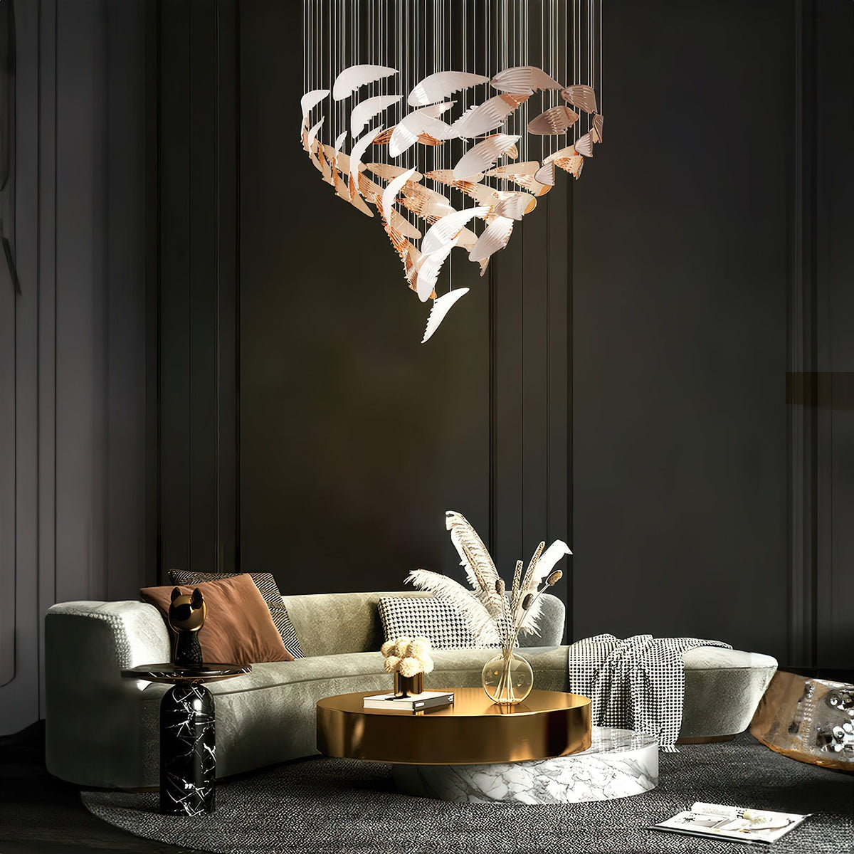 Yvenelle Glass Chandelier-Moonnatur