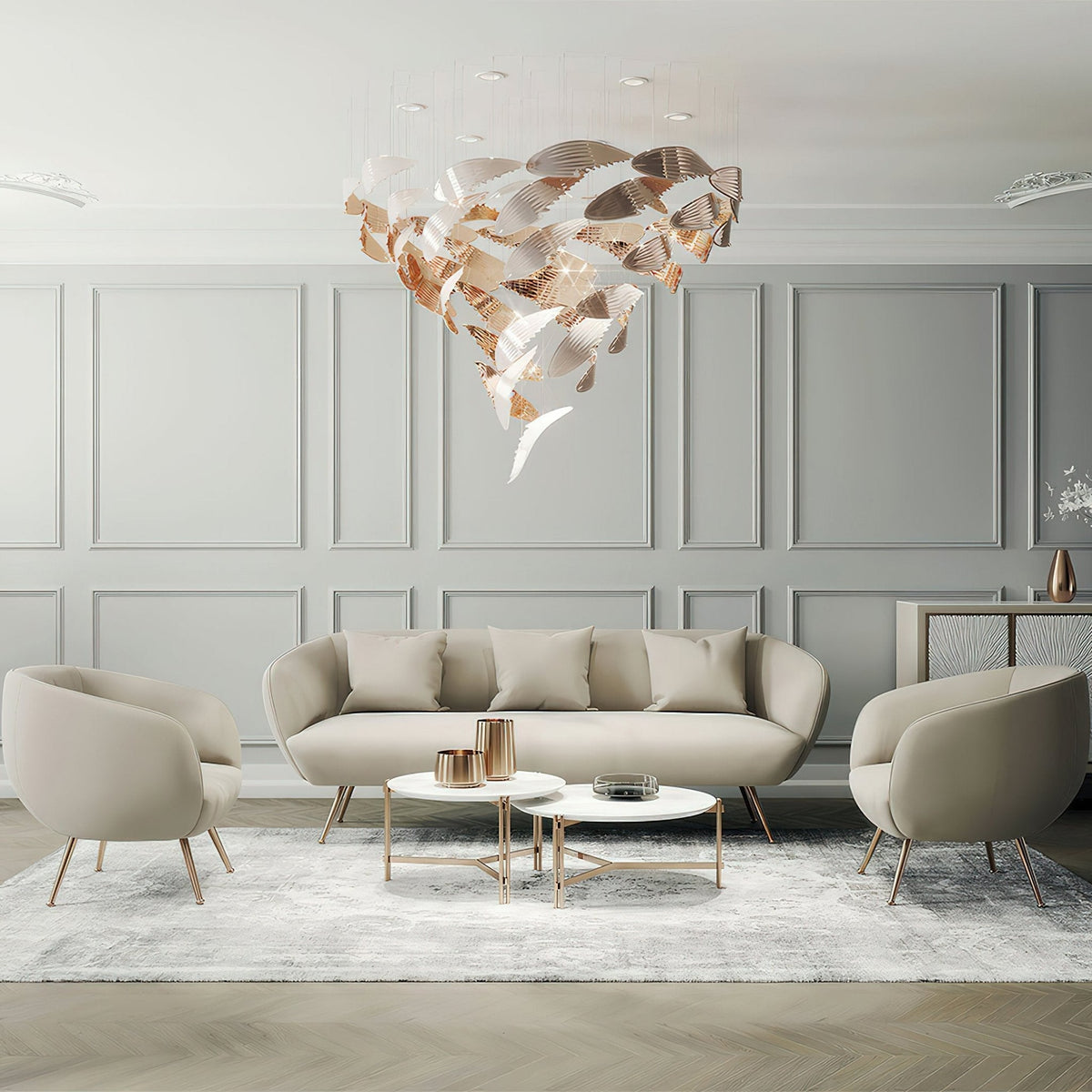 Yvenelle Glass Chandelier-Moonnatur