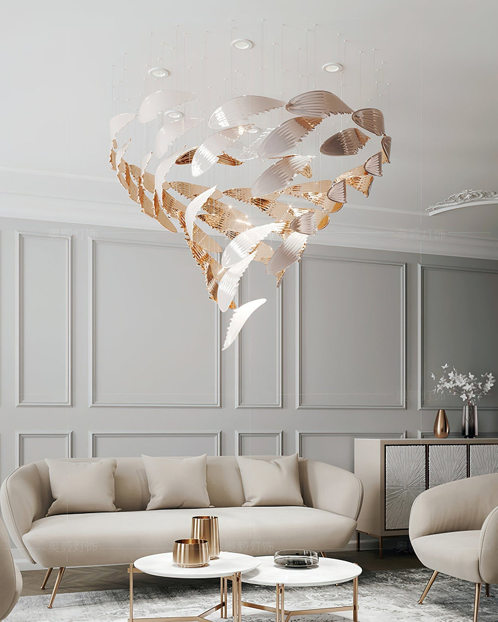 Yvenelle Glass Chandelier-Moonnatur