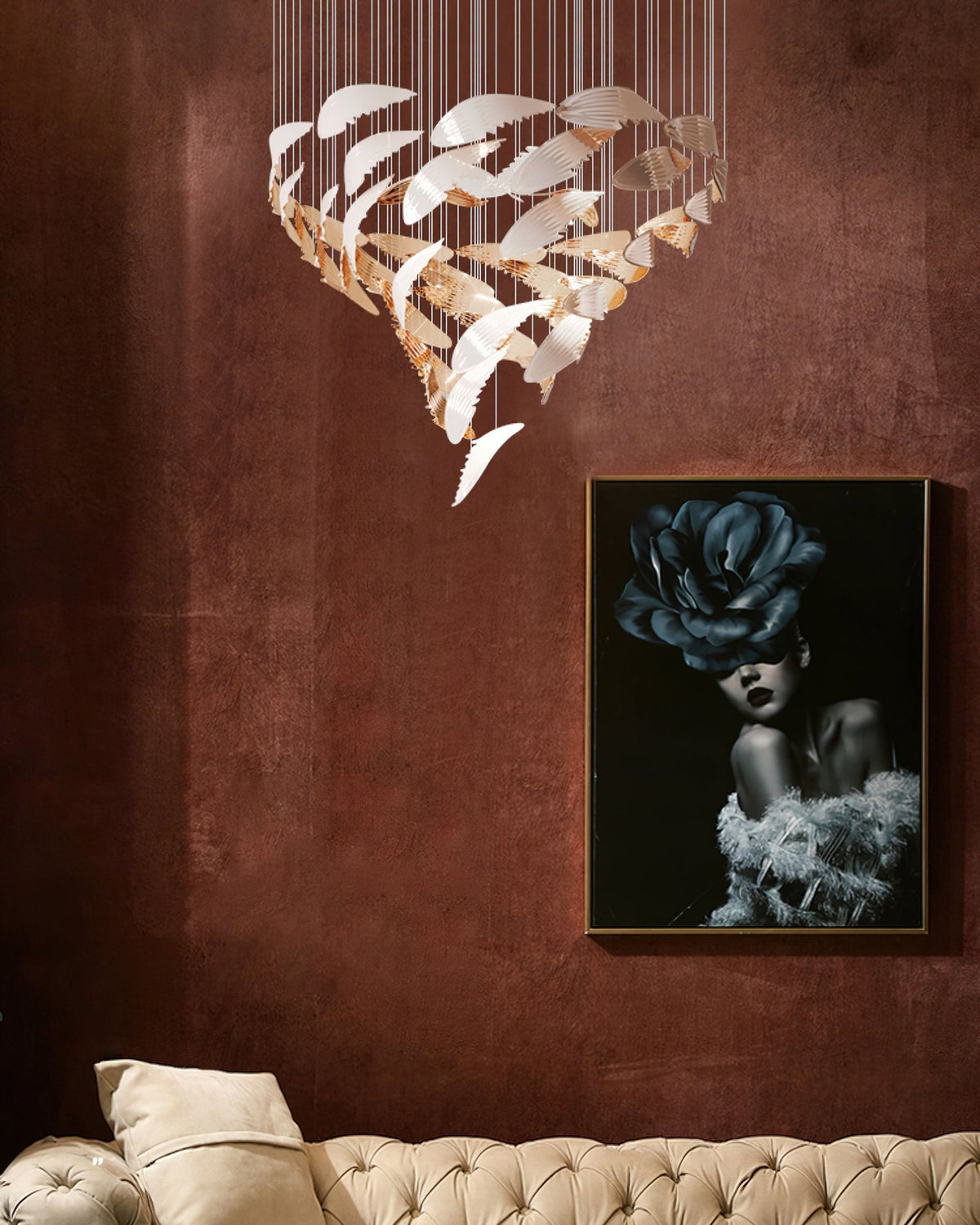Yvenelle Glass Chandelier-Moonnatur