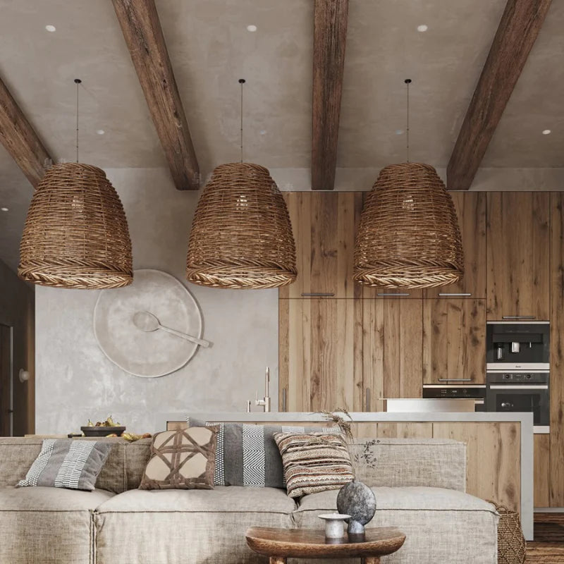 Edreneris Rattan Pendant Light-Moonnatur