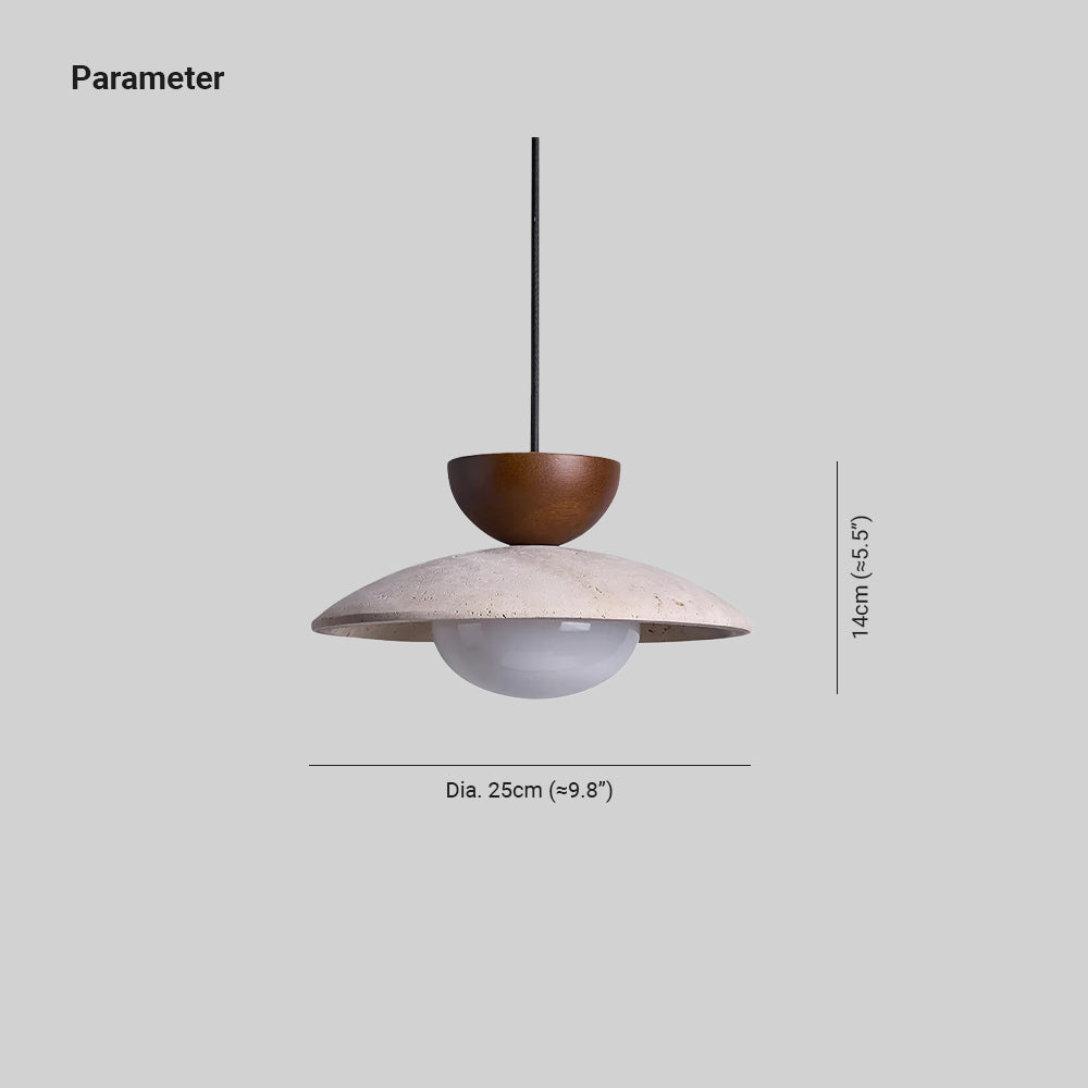 Fenrengrove Travertine Pendant Light-Moonnatur