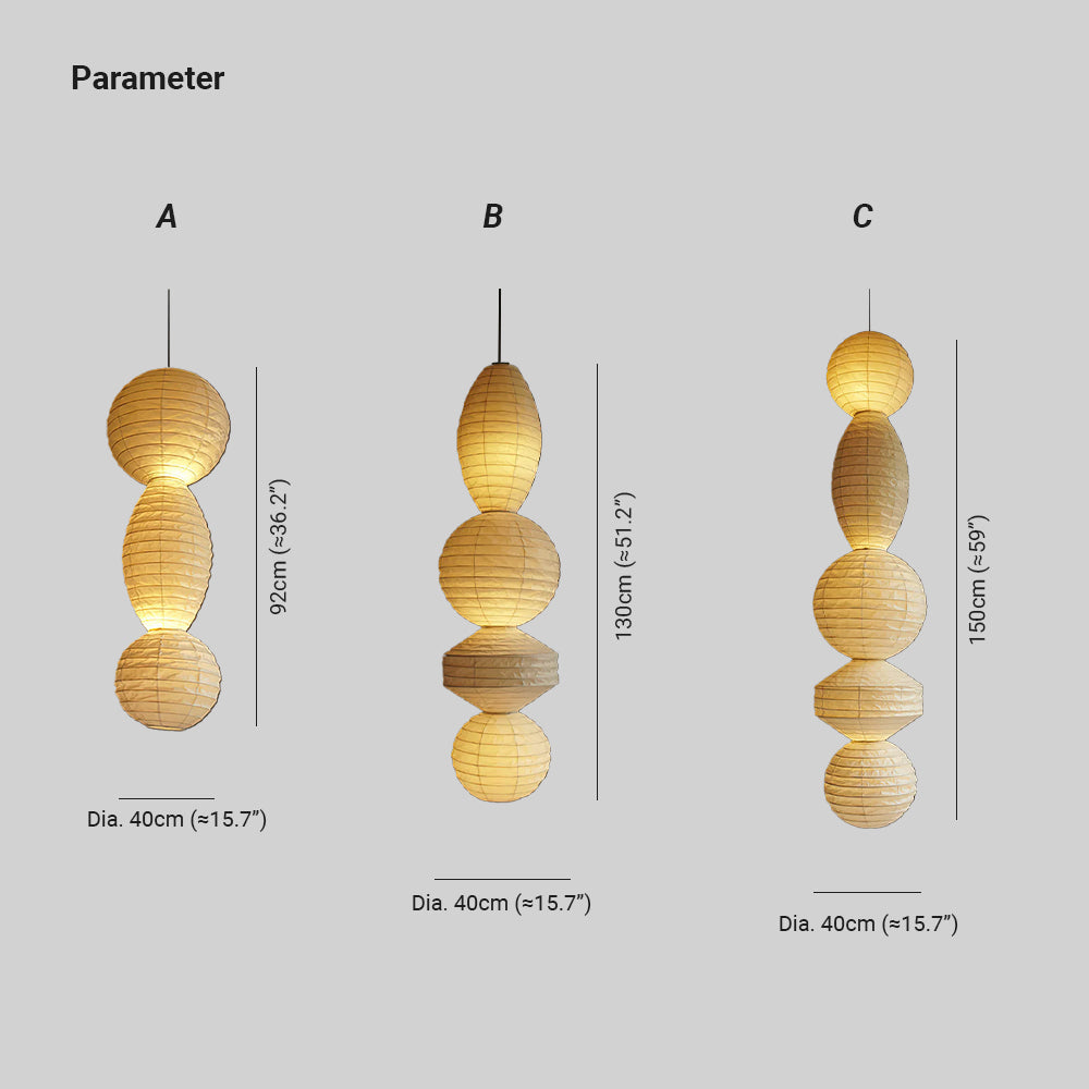 Cardelenora Paper Pendant Light-Moonnatur
