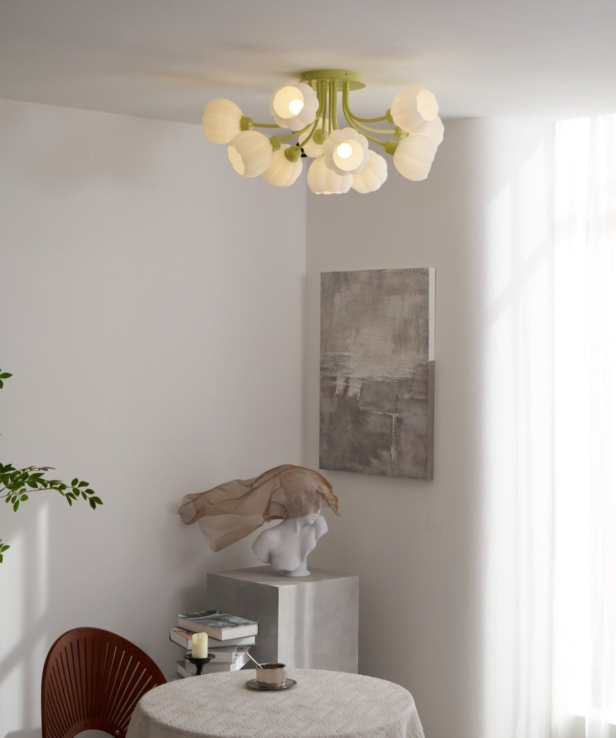 Ovelwyn Glass Ceiling Light-Moonnatur