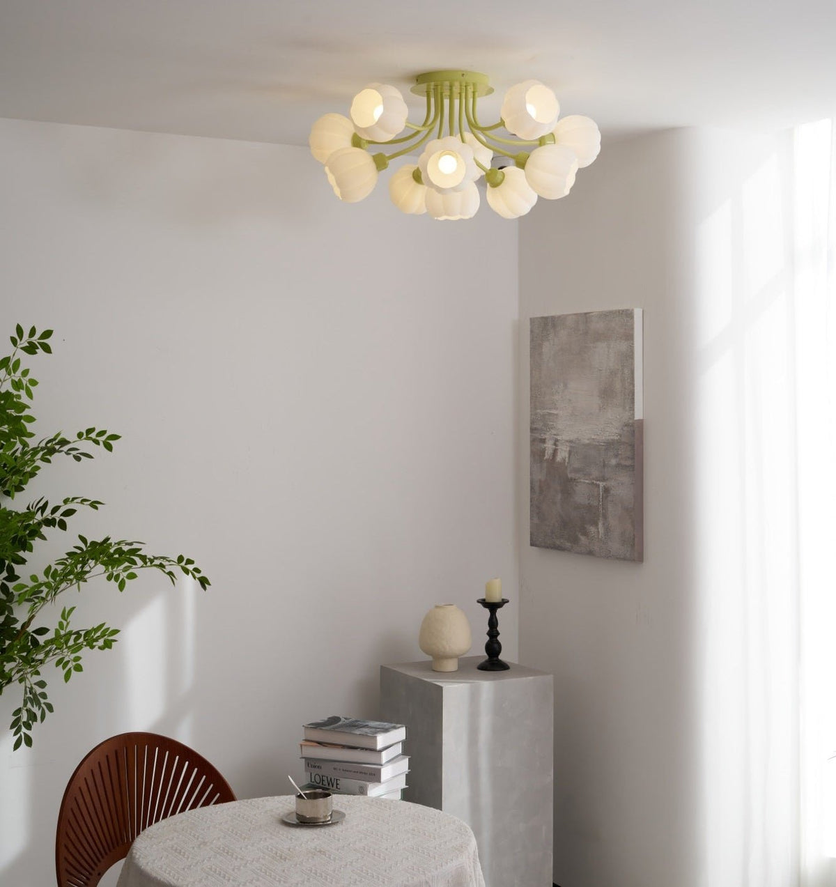 Ovelwyn Glass Ceiling Light-Moonnatur