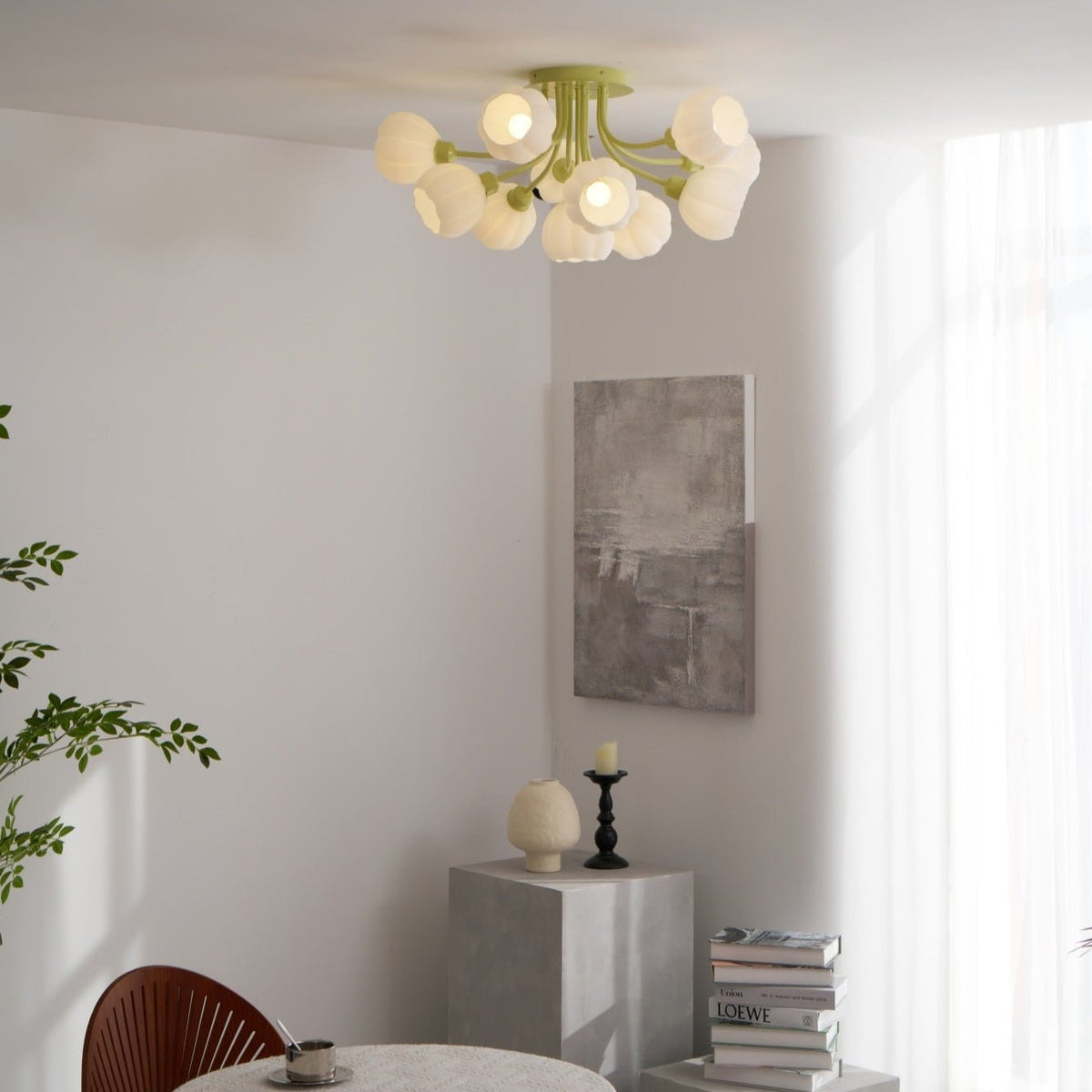 Ovelwyn Glass Ceiling Light-Moonnatur