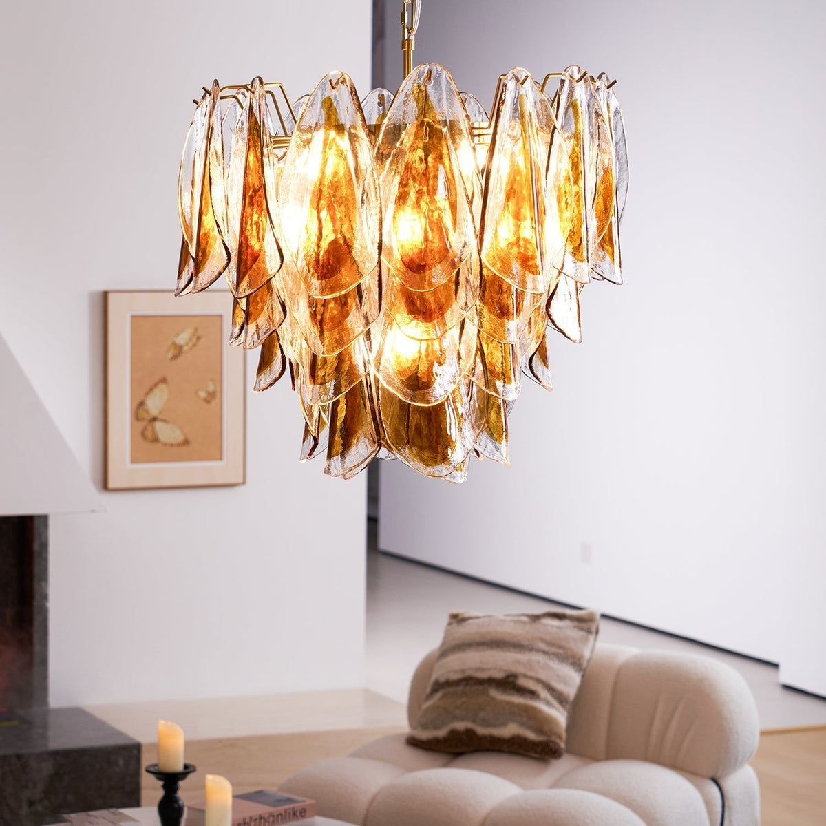 Ravensorie Glass Chandelier-Moonnatur