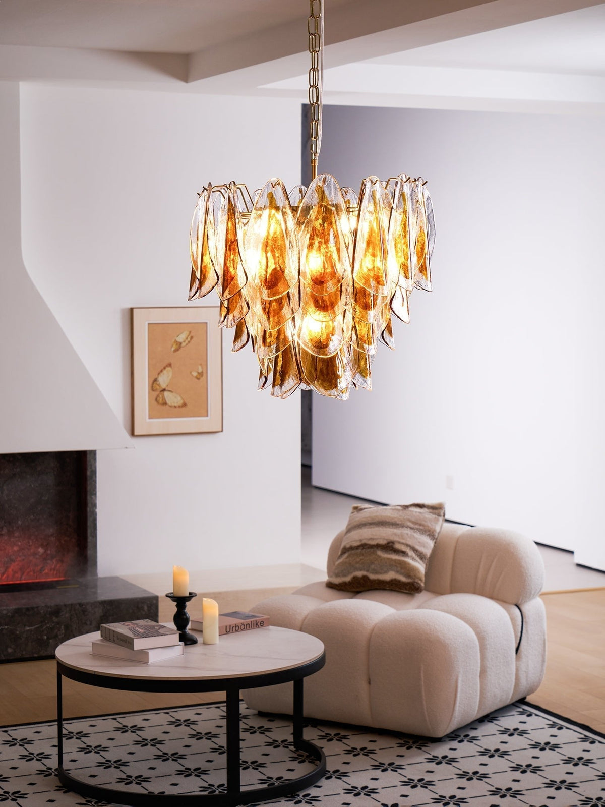 Ravensorie Glass Chandelier-Moonnatur