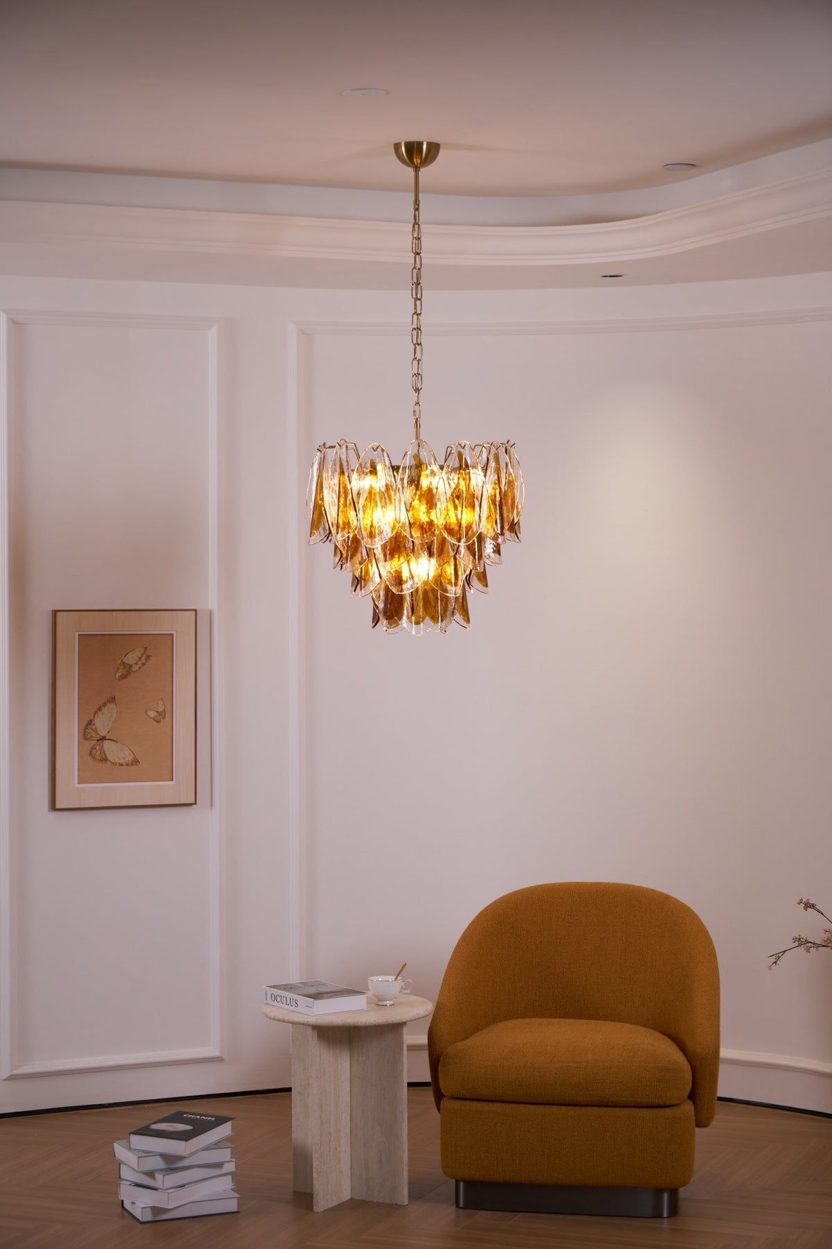 Ravensorie Glass Chandelier-Moonnatur