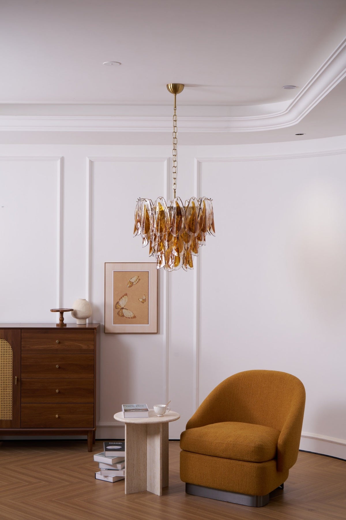 Ravensorie Glass Chandelier-Moonnatur
